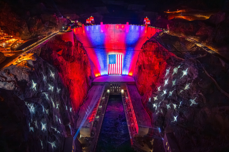 Hoover Dam's Biggest Patriotic Display Ever Kicks Off America250