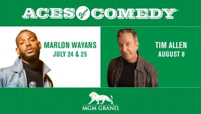 Marlon Wayans &amp; Tim Allen Join 2026 Aces of Comedy at MGM Grand